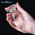 Фаллоимитатор анальный гладкий, 46 мм, прозрачное стекло, анальная вагинальная пробка