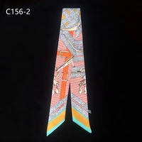 new fashion striped flaid lattice print silk scarf for bag ribbons womens luxury brand head scarf scarf small long scarves tie
