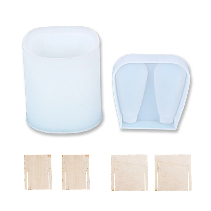 

DIY Epoxy Crystal Resin Rabbit Pen Holder Storage Box Mold for Table Decoration Pen Holder DIY Jewelry Home Decoration