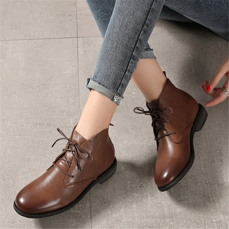 Jual Sepatu Bot Martin Sepatu Bot Berkendara Santai Kulit Nyaman Joker Baru Modis Sepatu Bot Berkendara Kulit Wanita Ukuran 39, 40