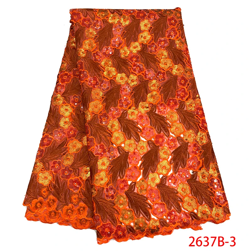 Кружевная ткань из органзы ручной работы африканская кружевная с пайетками