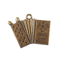 wholesale accordion pendant retro bronze tone leather chain style necklace pendant alloy jewelry accessories 50pcslot