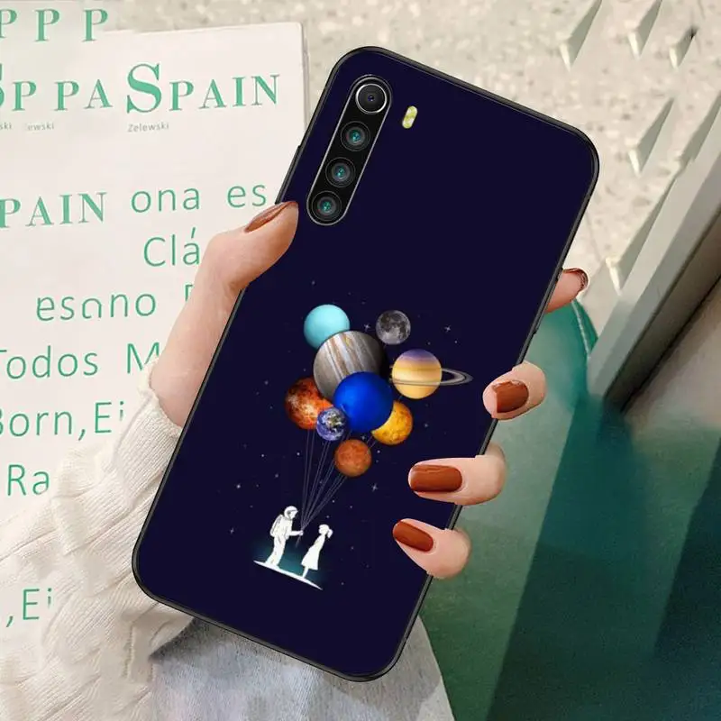 

LJHYDFCNB Space Astronaut Phone Case For Redmi 7 8 9 A K20 30 Pro Note 8 9 Pro 9s