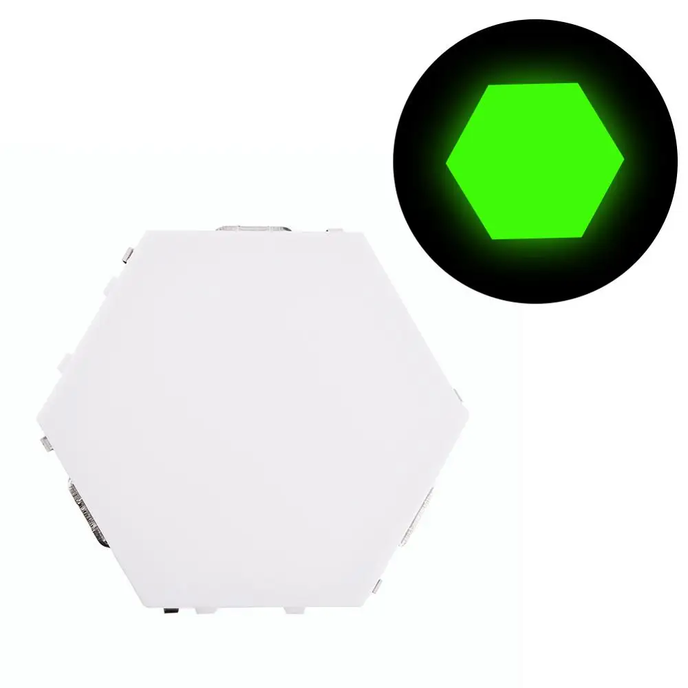 green Quantum лампа Led сенсорный настенный выключатель лампы с шестигранной головкой Магнитный модульный Сенсор Ночной светильник с возможностью креативного самостоятельного выбора между Декор Светильник для ресторана брак - Цвет абажура: green