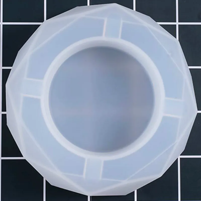 Шестиугольная пепельница блюдо-безделушка с порезом Прозрачная силиконовая