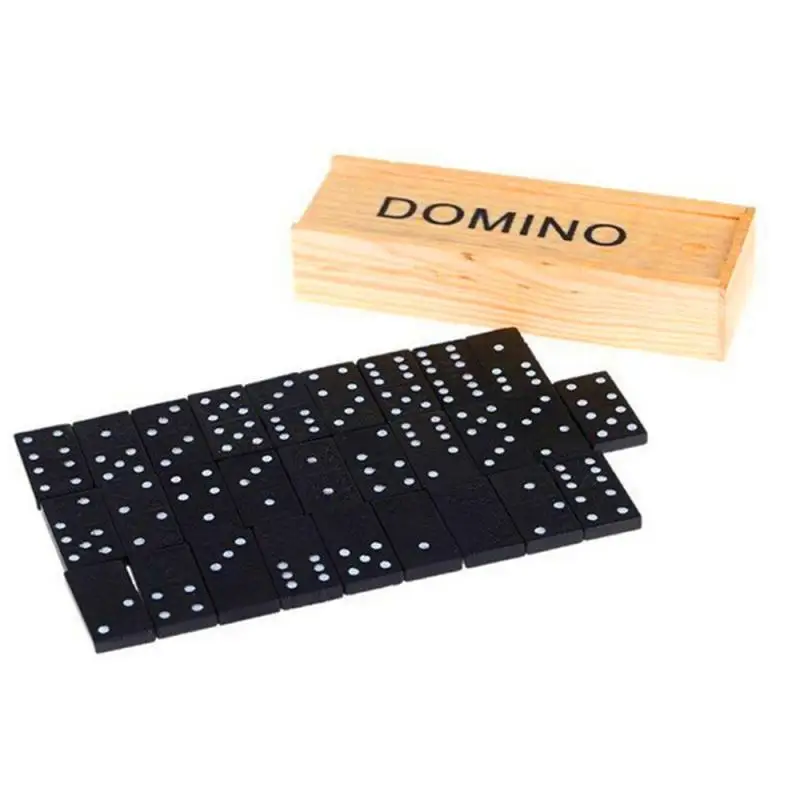 28 Pcs/set Kids Wooden Domino Travel Board Games Handmade Blocks Children Baby Funny Educational Montessori Toys Gifts | Игрушки и хобби