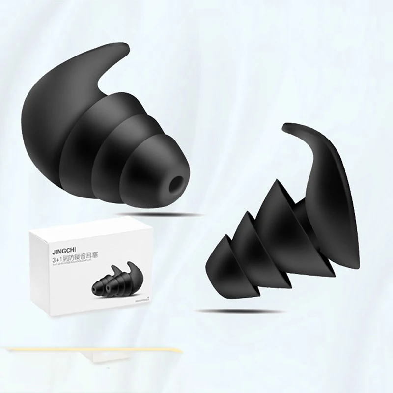 

1Pair Silicone Sleeping Ear Plugs Sound Insulation Ear Protection Earplugs Anti-Noise Plugs Travel Silicone Soft Noise Reduction