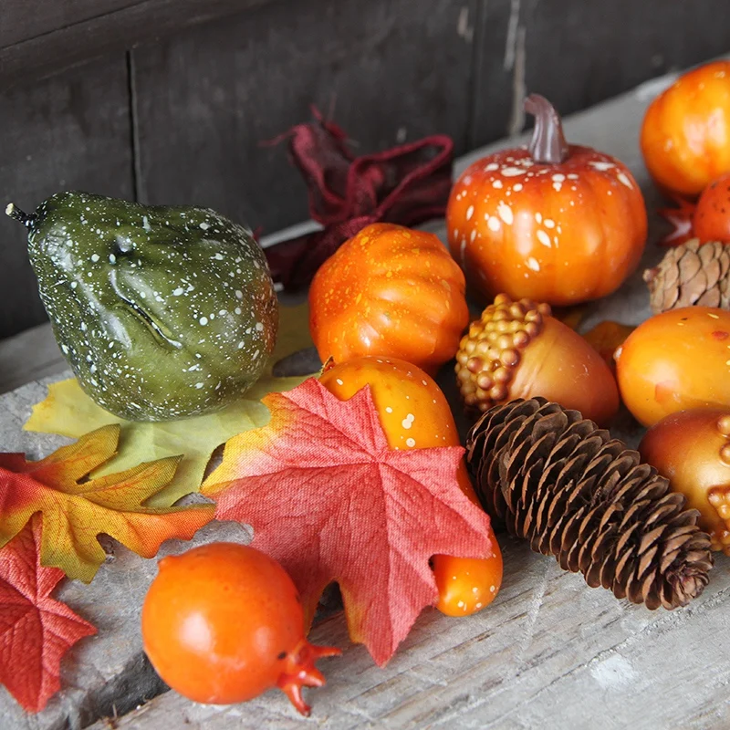 Искусственная тыква сосна конус желудь кленовый лист для осеннего урожая