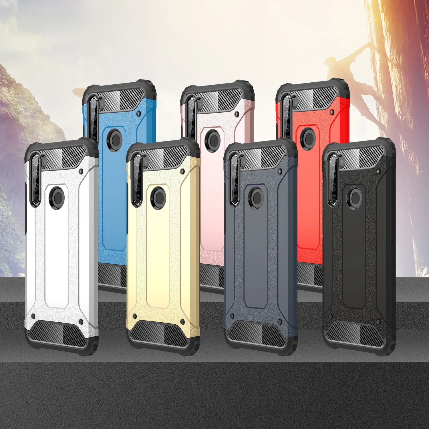 

Luxury Shockproof Rugged Armor Phone Case For Xiaomi Redmi Note 8T 8 8A CC9 CC9E 10 A3 9 Lite Pro Anti-Fall Protector Back Cover