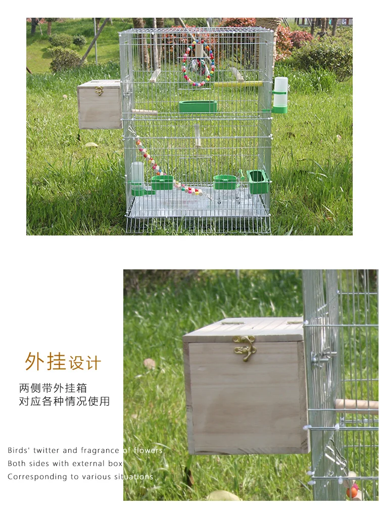 Большая усиленная клетка для большой клетки для птиц parakeet xuanfeng octopus клетка оцинкованная металлическая клетка для птиц