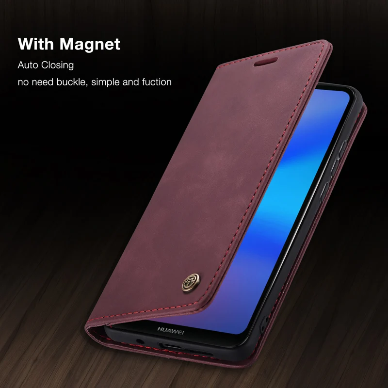 

Leather Back Flip Case for HUAWEI P40 Pro Retro Magnetic Card Stand Wallet for HUAWEI P40 Pro P30 P20 Case Back Cover Phone Case