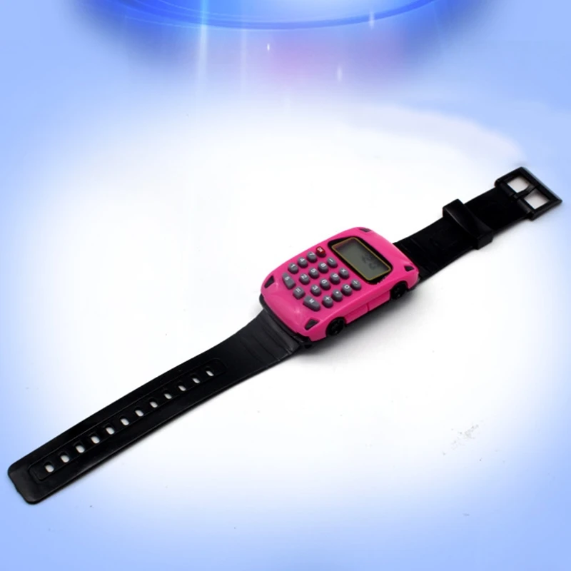 2018 Новые Креативные детские часы с калькулятором и мультяшным автомобилем для