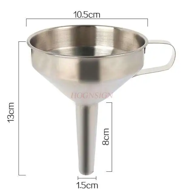 

Stainless steel funnel kitchen household oil spill soy sauce leak vinegar removable with filter