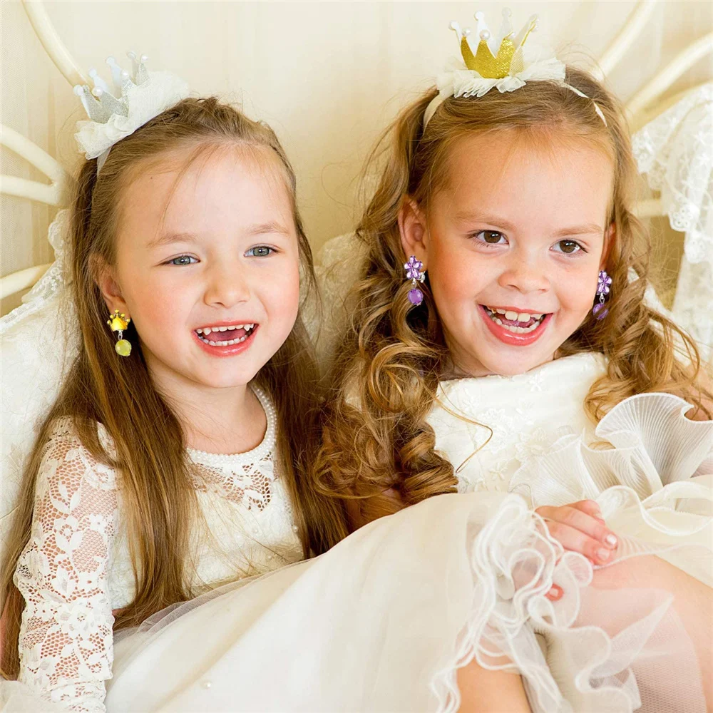 Детские клипсы для ушей в Корейском стиле украшения девочек с мультяшными