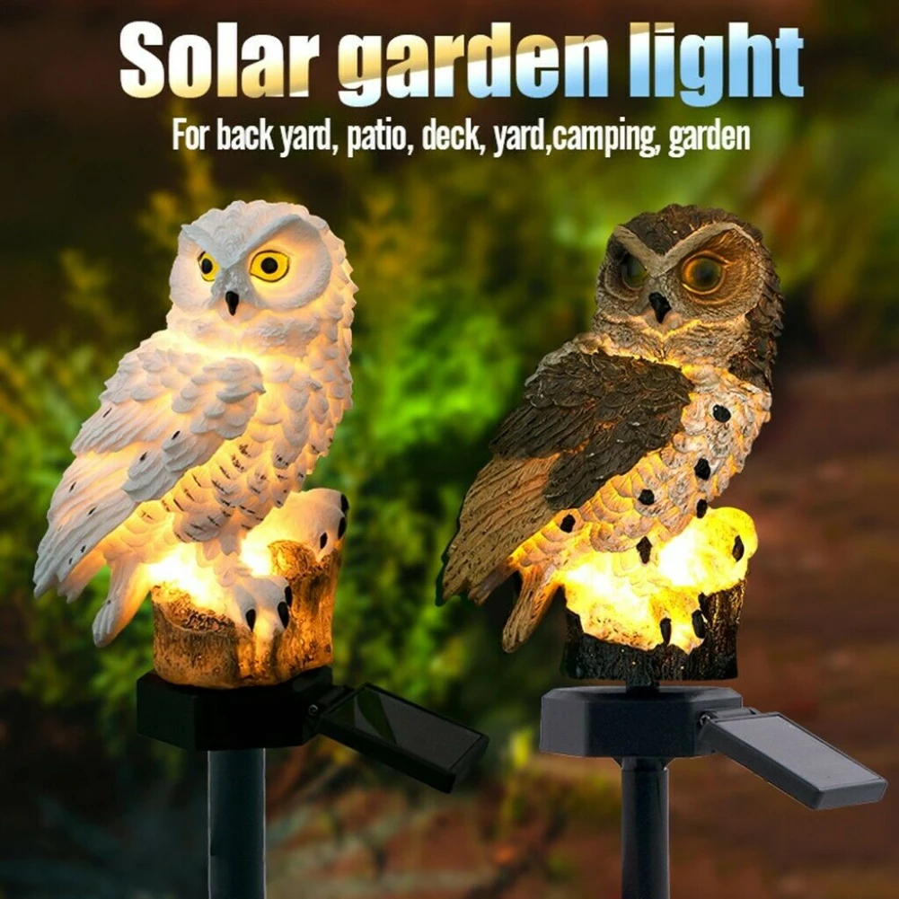 

Owl Led Solar Light Outdoor Garden Waterproof Owl Stake Lawn Light Exterior Night Lights Owl Shape Solar Powered Energia Lamp