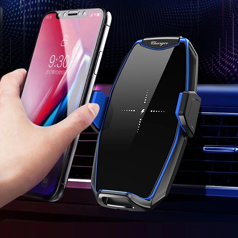 

15W Qi Car Wireless Charger Automatic Clip For iPhone X 8 XR 11pro xs For Samsung S10 Note10 Wireless Charging Phone Holder