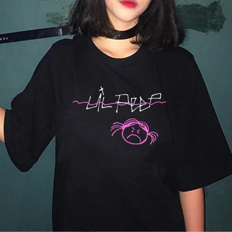 Женская футболка с вышивкой топ коротким рукавом и принтом в стиле панк|Футболки|