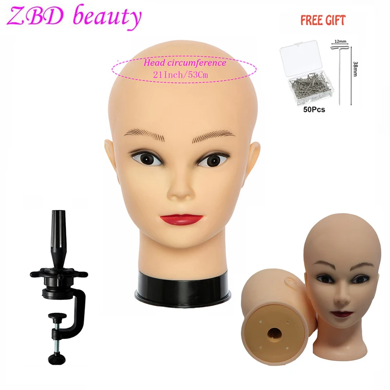 

Bald Training Head Used For Wig Stand African Training Manikin Cosmetology Practicing Or Mannequin Head And Wig Display