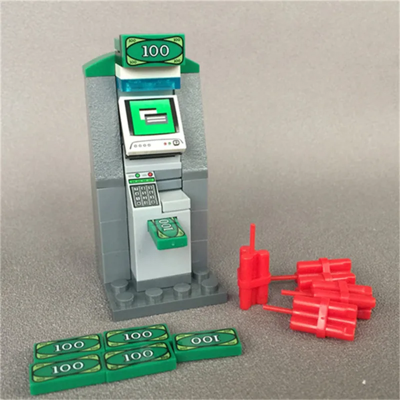 Банкомат наличный аппарат строительные блоки кирпичи игрушечный город улица