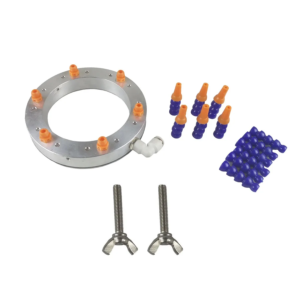 

Кольцо с распылителем воды для гравировального станка с ЧПУ, для охлаждения сверления и фрезерования, внутренний диаметр 125 мм с соплом, внутренний диаметр 10 мм