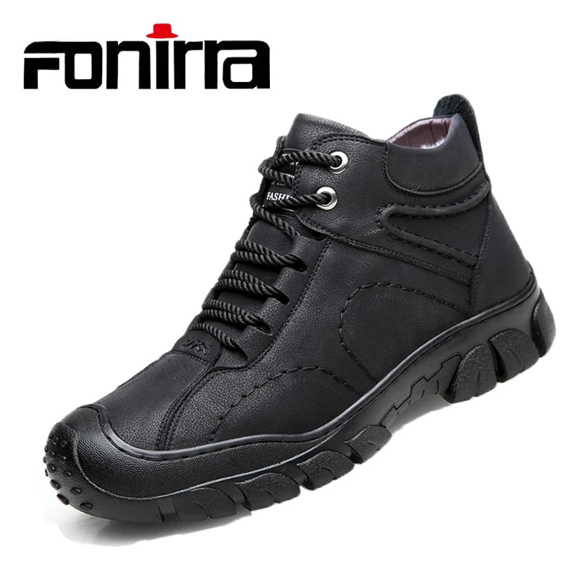 FONIRRA зимние мужские ботинки высокого качества супер теплая обувь высокие с