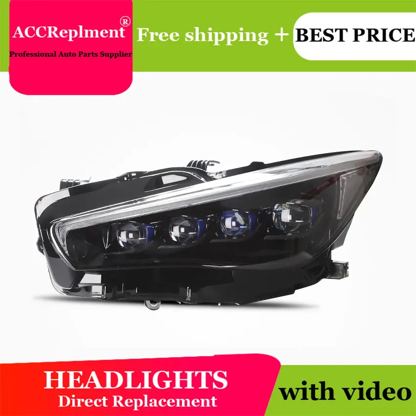 

Car Styling For Infiniti Q50/Q50L led headlights 2014-2019 Led head lamp ALL LED fog lights Daytime Running Lights