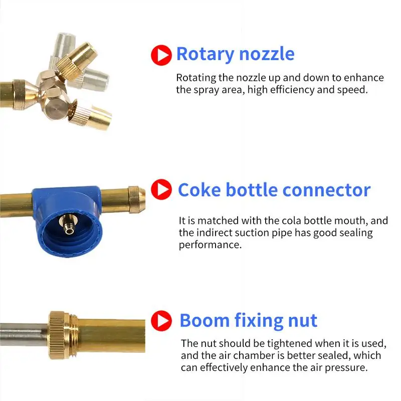 

Portable Water gun Pneumatic Small Metal Double Head Spray Water Mister Handheld Beverage Bottle Type Wild Sprayer