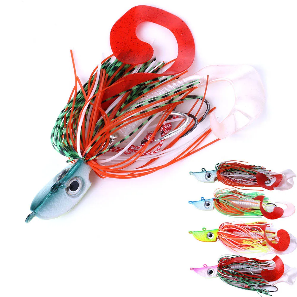 HENGJIA 4 шт. опускается на дно Lead Jig Head крючки с мягким хвостом 20 г 40 60 80 100 120
