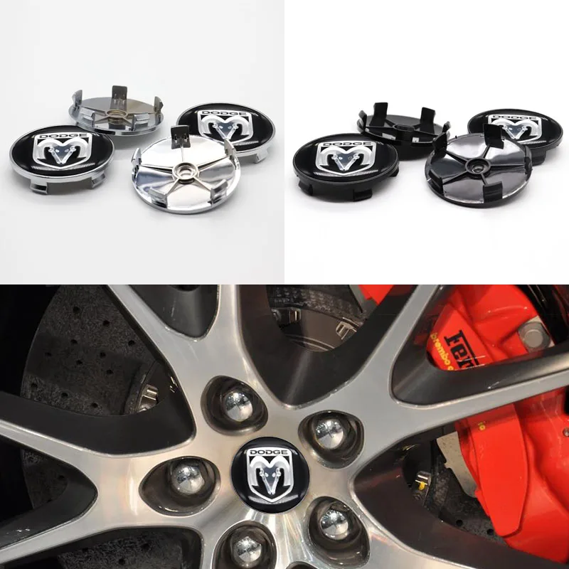 

4pcs 68mm car logo wheel center hub cover badge cover, used for DODGE-logo car personality modification styling accessories