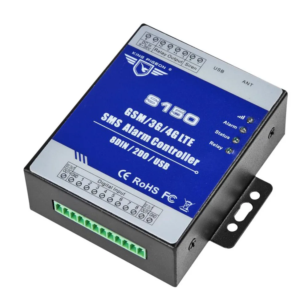 GSM SMS Remote Alarm Controller Digital input Monitoring for Machine Pump Valve Wireless Relay Switch | Безопасность и защита