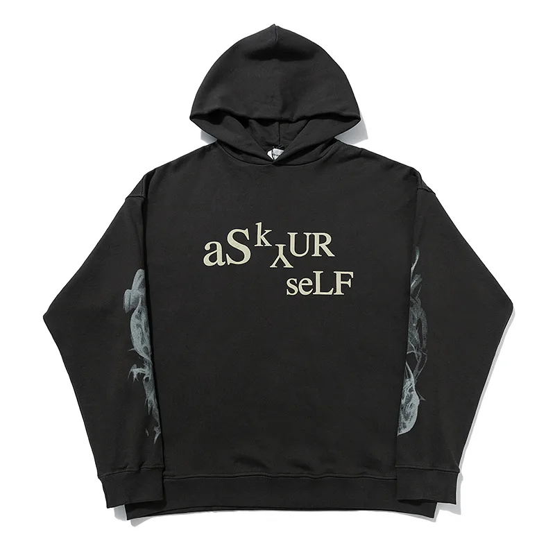 

Reflective Askyurself Hoodie Men Women 1:1 High Quality Lost In Paradise Pullover Washed Fire Clouds Sunset Askyurself Hoody