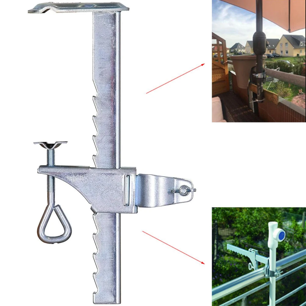 1pcs Parasol Clamp Umbrella Pole Holder Balcony Bracket For Sunshade Rust Resistance Range Quick Mounting Exclusive Design | Дом и сад