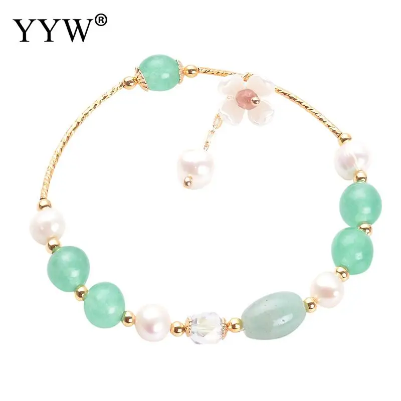 

Shell Flower Bracelet Natural Stone Pearl Bracelet Simple Mori Collection Fashion All-Match Bracelet Length Approx 200mm