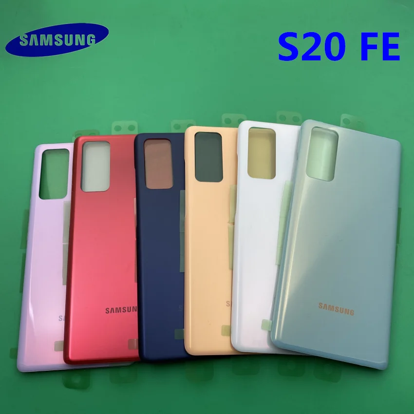 

Оригинальный Samsung Galaxy S20 FE SM-G7810, задняя крышка аккумулятора, 3D стеклянная дверь, задний корпус, защита телефона, Сменный Чехол