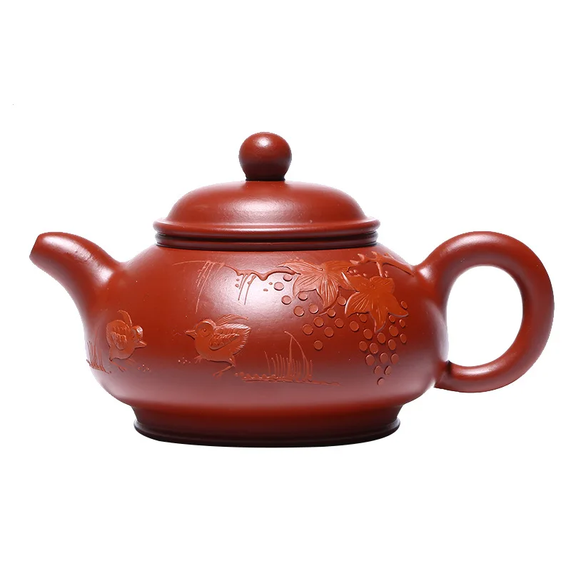 

Yixing purple clay teaware master handmade purple clay teapot raw material Dahongpao pan teapot