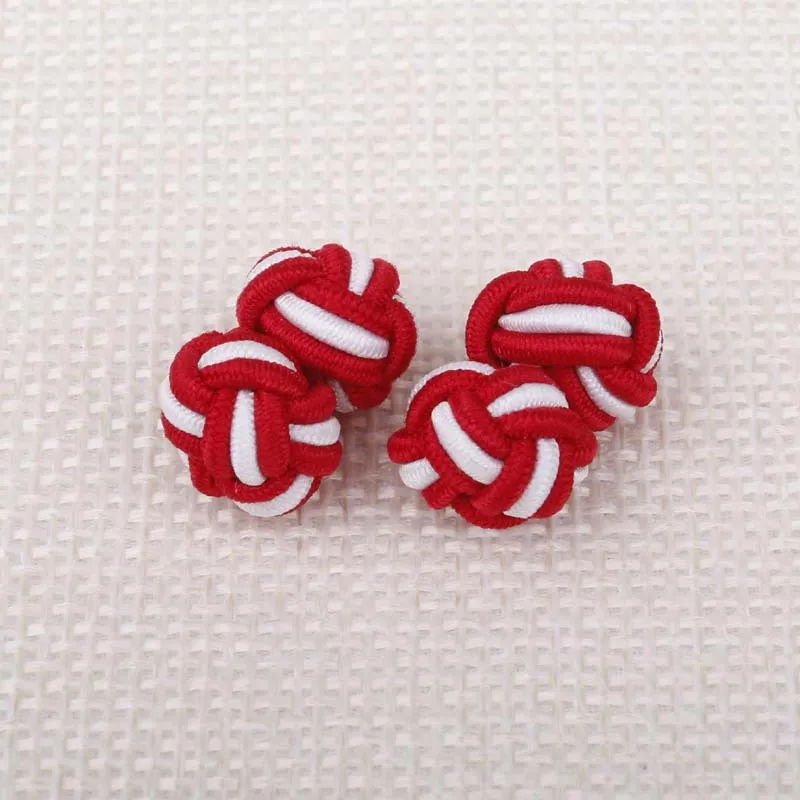 Linbaiway Новинка шелковые запонки узлы ручной работы эластичная двойная веревка