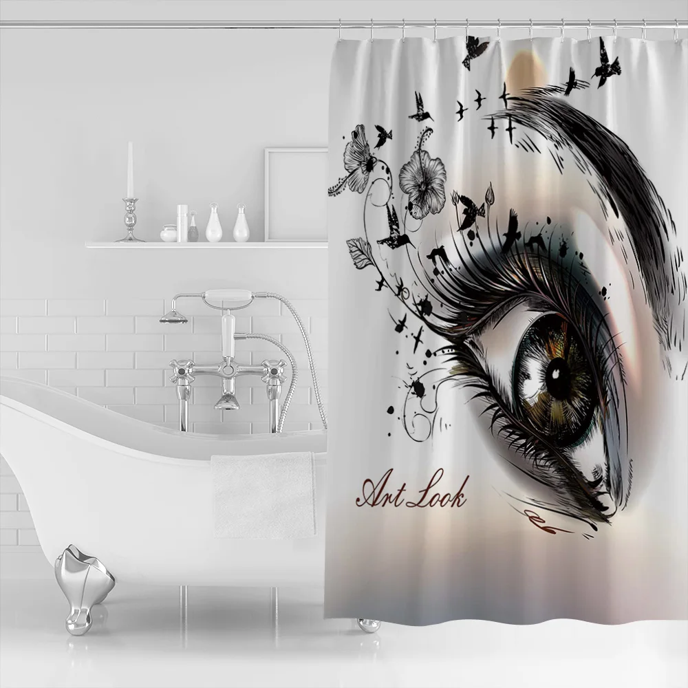 Женские художественные красивые занавески с ресницами занавеска для душа в