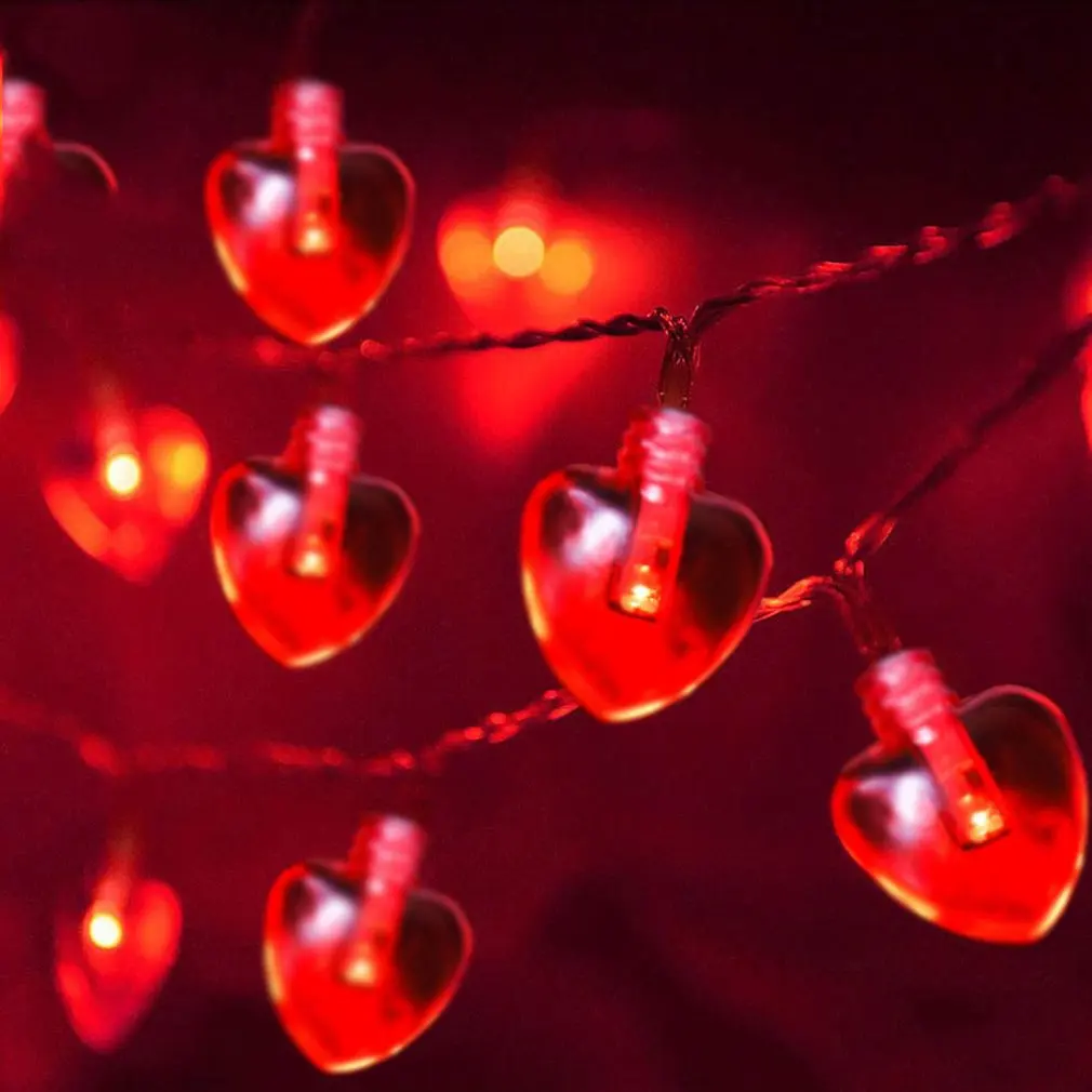

Battery Operated Heart Love Valentine Lights 3meters/30 Leds Heart Shaped String Lights for Wedding Party Birthday Home Decor