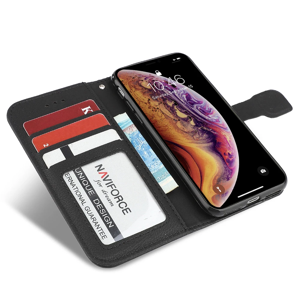 Чехол бумажник с откидной крышкой для iPhone 11 Pro Max чехол Xr X Xs Роскошный деловой
