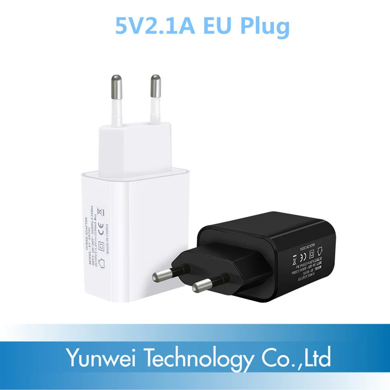

5V 2.1A Dual USB Port Fast Charging 10W EU Plug For Iphone12 12Mini XS XR Ipad1/2/3/Pro/Ipad Air Quick Charing Power Adapter