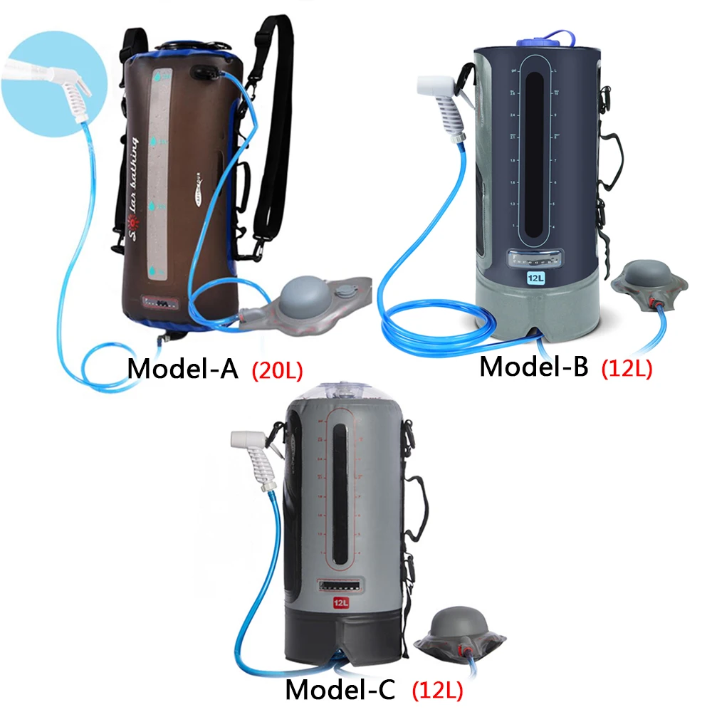 

Outdoor Climbing 12L/20L Portable Water Bags Collapsible Water Container Camping Hiking Shower Water Bag with Air Pump