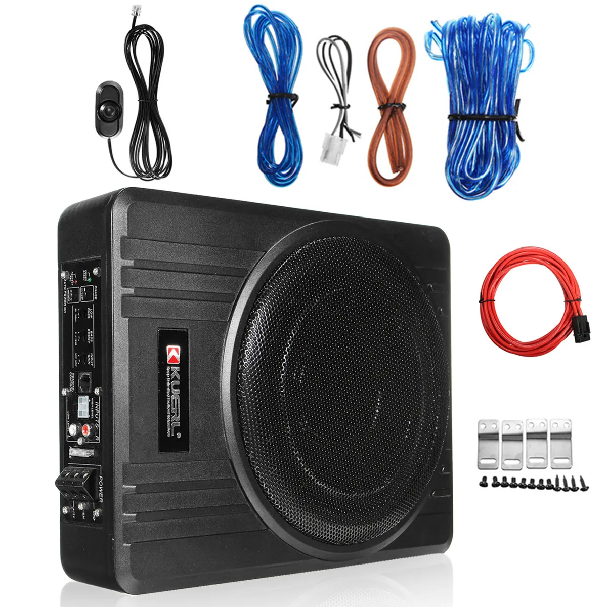 

600W 10 Inch Car Amplifier Subwoofer Car Audio Slim Under Seat Active Subwoofer Bass Speaker Car Subwoofers Woofer