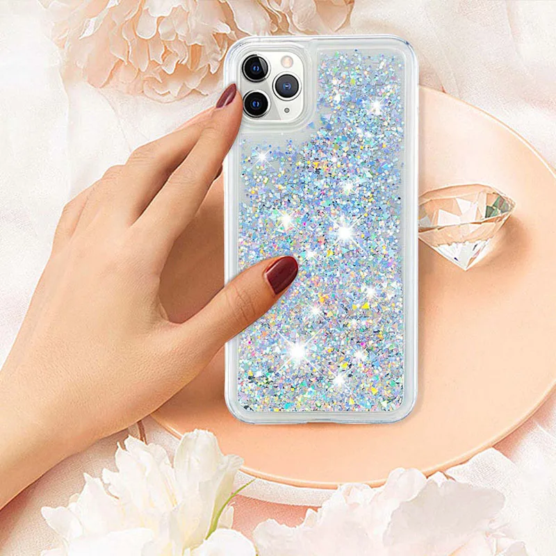ТПУ динамический жидкостный Мягкий силиконовый чехол для iPhone 11Pro max Xr XS 6 Чехол для samsung S8 S9PLUS S7Edge Note 10 PRO 8