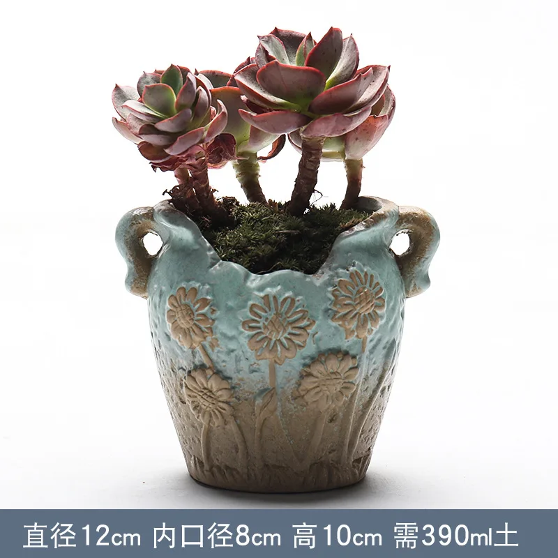 

Succulent Plant Pot Ceramic Potted Plant Simple Personality Pottery Plant Large Flower Pot Small Pot Decorative Vase