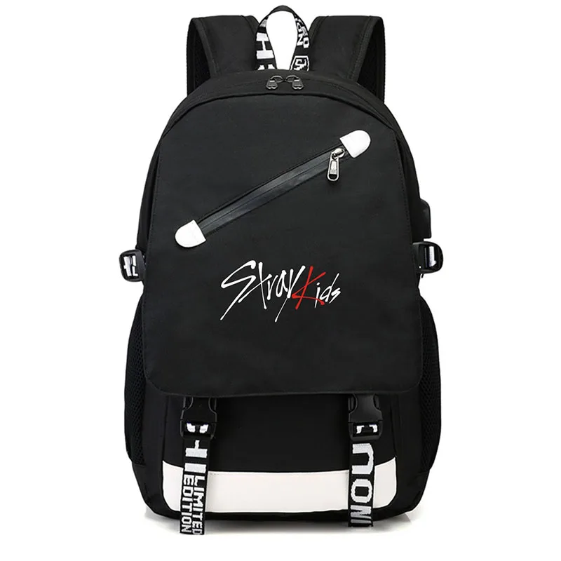 

KPOP бродячие дети Феликс BANGCHAN HYUNJIN заряжаемая Брезентовая школьная сумка