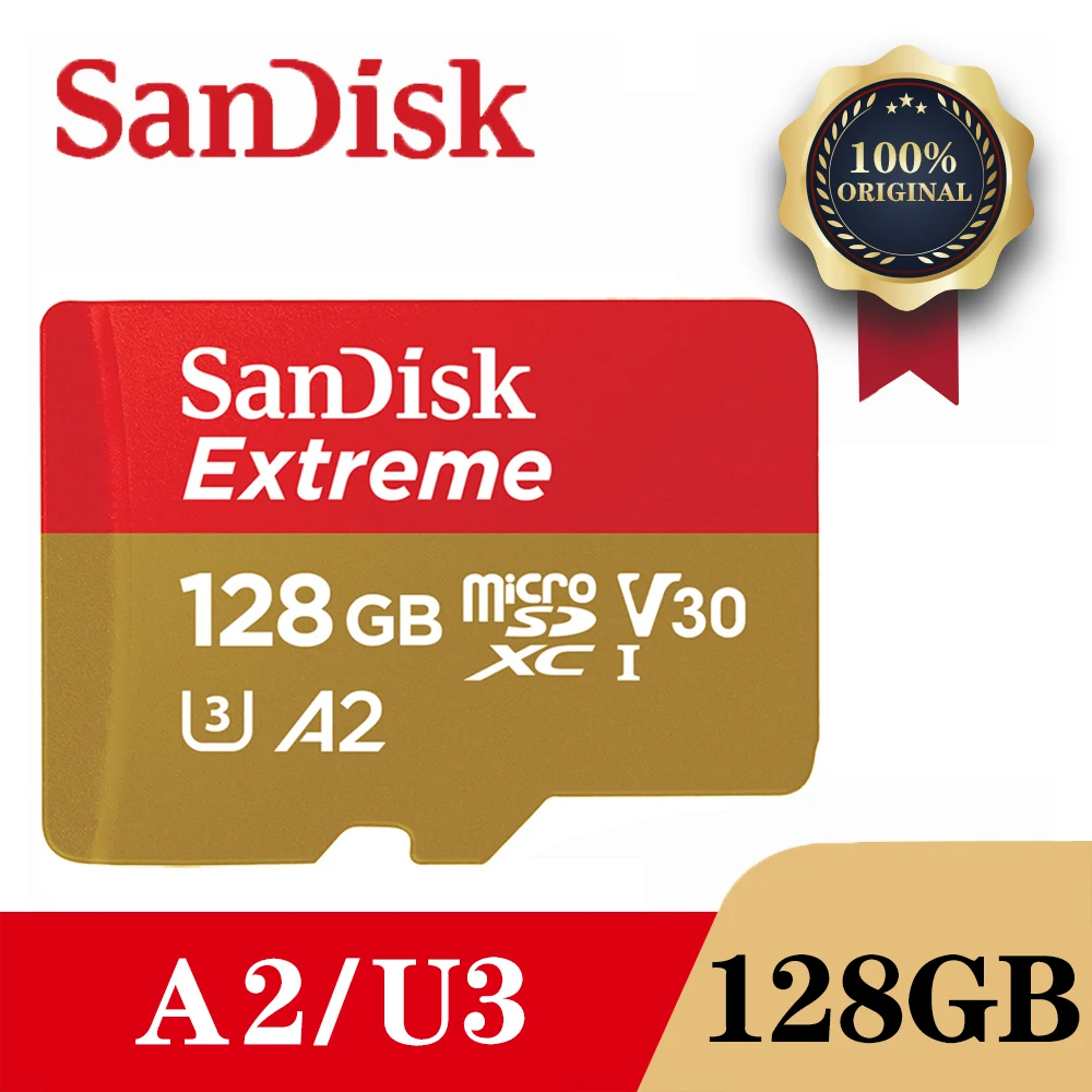 SanDisk Extreme 128 Гб 64 Гб 32 Гб microSDHC SDXC UHS-I карта памяти micro SD карта TF карта 100 МБ/с./с класс 10 U3 с адаптером SD