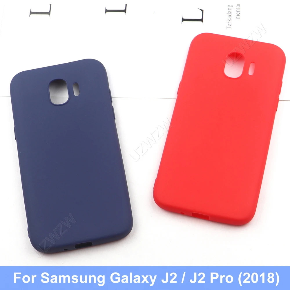 Чехол-накладка для Samsung Galaxy J2 Pro 2018 мягкий матовый чехол из ТПУ | Мобильные