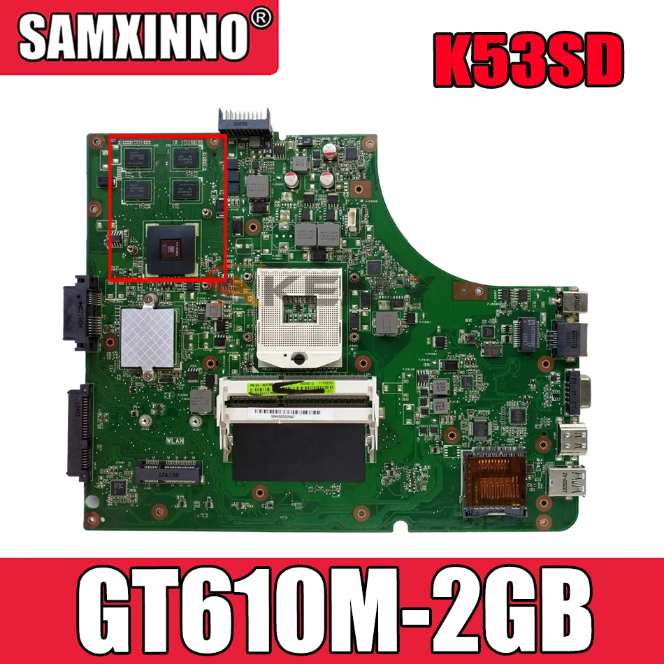 

Akemy K53SD Laptop motherboard for ASUS K53SD K53S original mainboard GT610M-2GB