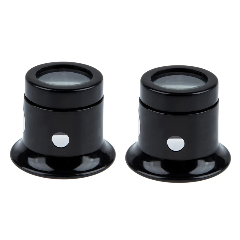 

2pcs Watch Eyes Loupe 10X Jeweller Optical Glass Magnifier Magnifying Len Tool