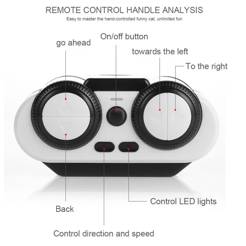 

Robotic Interactive Cat Toy Automatic Feather Ball Teaser Toys for Kitten Cats USB Rechargeable Electronic Kitty Toy